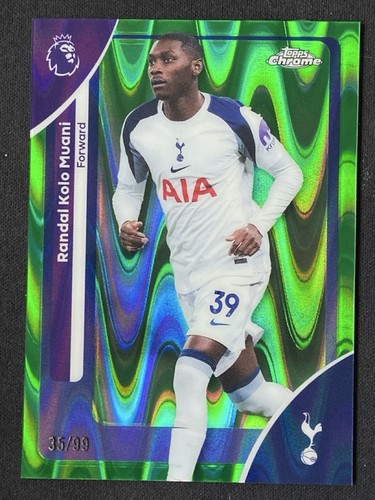 Randal Kolo Muani 2025 Topps Cromo Premier League Verde RayWave /99