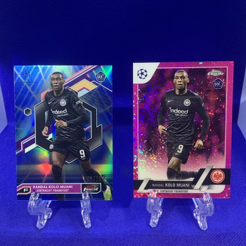 Randal Kolo Muani 2022 Topps Finest Blue Aqua Vaporwave Refractor /250