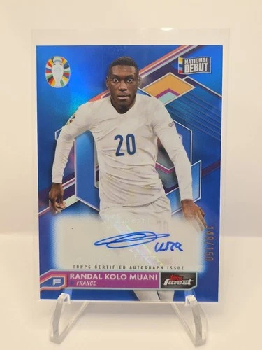 Randal Kolo Muani 2023 Topps Finest Blue Refractor /150