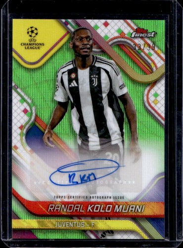 Randal Kolo Muani 2024 Topps Finest Neon Green Wave Refractor /99