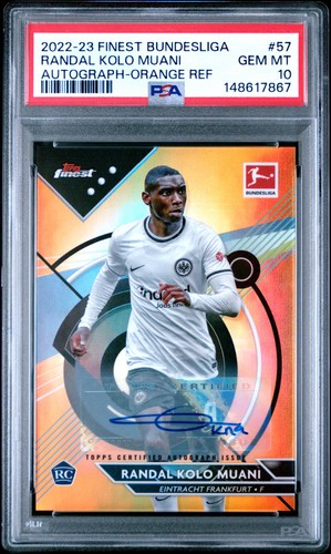 Randal Kolo Muani 2022 Topps Finest Orange /15