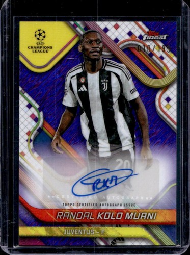 Randal Kolo Muani 2024 Topps Finest Purple Shimmer Refractor /199