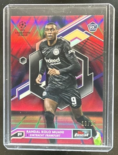 Randal Kolo Muani 2022 Panini Finest Red/Black Vapor Wave Refractor /10
