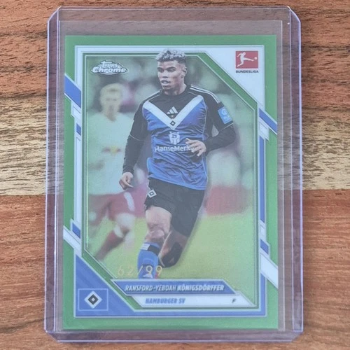 Ransford Königsdörffer 2025 Topps Chrome Bundesliga True Green /99