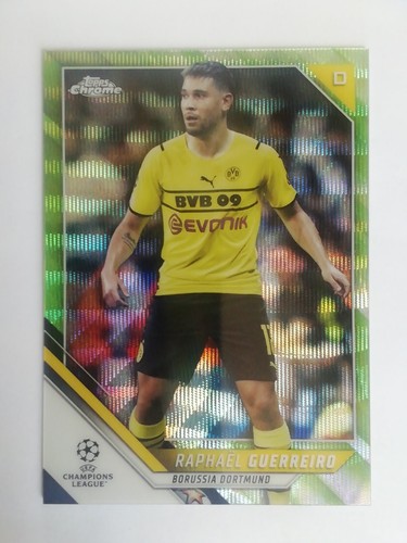 Raphael Guerreiro 2021 Topps Chrome UCL Neon Green /99