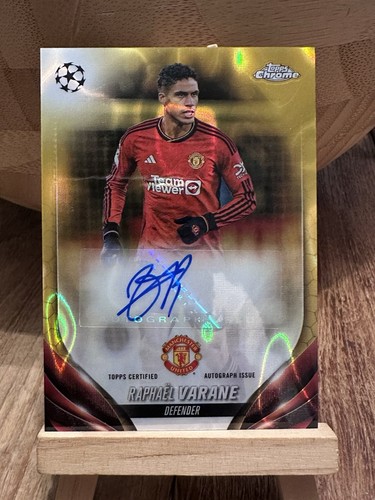 Raphael Varane 2023 Topps Chrome UEFA Club Competitions Gold Lava