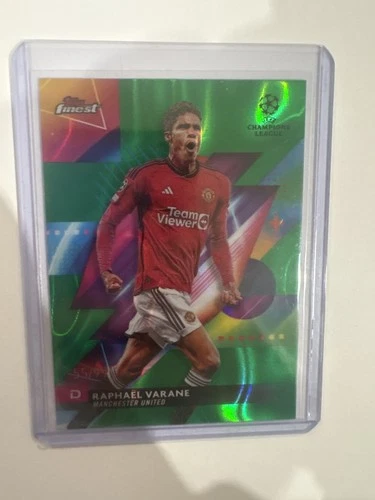 Raphael Varane 2023 Topps Finest Green Lava Refractor /99