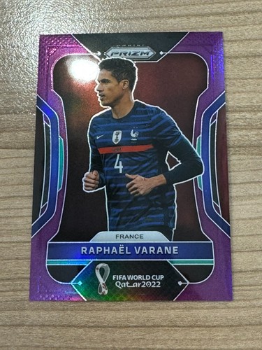 Raphael Varane 2022 Panini Prizm FIFA World Cup Qatar Purple /199
