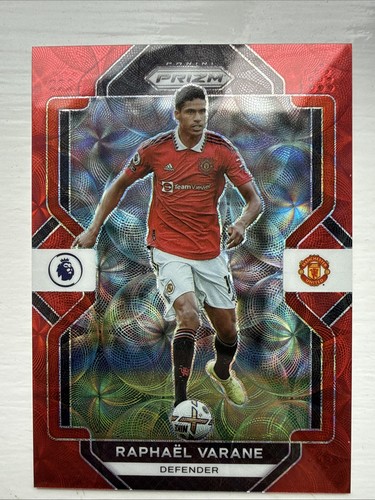Raphael Varane 2022 Panini Prizm Premier League Choice Red Prizm /30