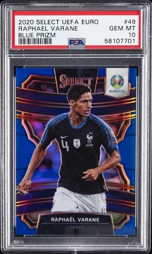 Raphael Varane 2020 Panini Select Blue Prizm /225