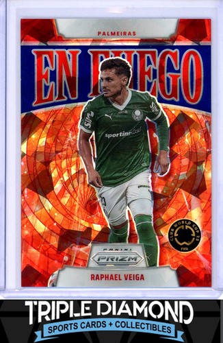 Raphael Veiga 2025 Panini Prizm Club World Cup Blue Ice Prizm /49