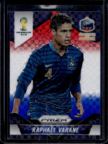 Raphaël Varane 2014 Panini Prizm FIFA World Cup Brazil Red White Blue Power Plaid