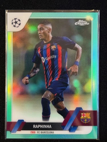 Raphinha 2022 Topps Chrome Aqua Wave /199