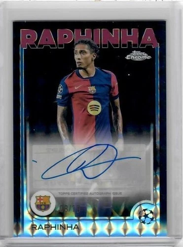 Raphinha 2024 Topps Chrome Black Geometric Refractor /10