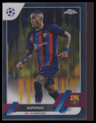 Raphinha 2022 Topps Chrome Black & Gold Seismic Refractor /30
