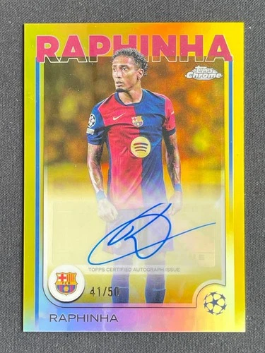 Raphinha 2024 Topps Chrome Gold /50
