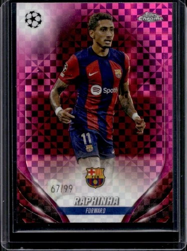 Raphinha 2023 Topps Chrome Magenta X Refractor /99