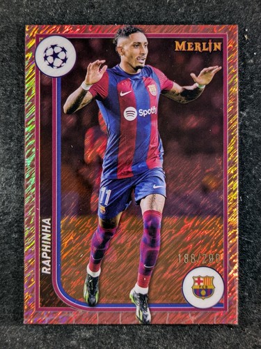 Raphinha 2023 Topps Chrome Merlin Rose Gold Shimmer /299