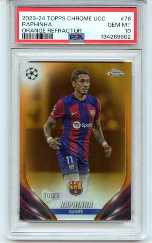 Raphinha 2023 Topps Chrome Orange Refractor /25