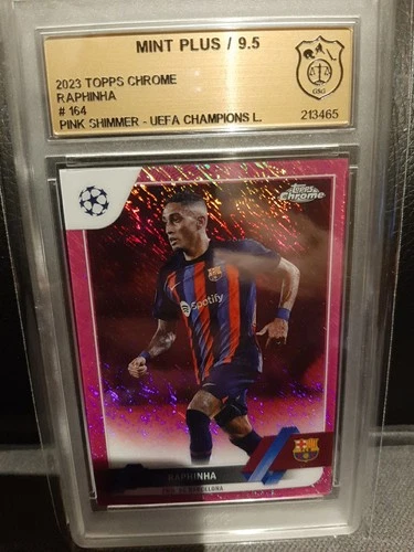 Raphinha 2023 Topps Chrome Pink Shimmer