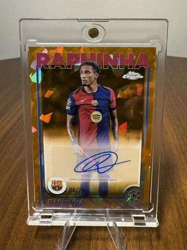 Raphinha 2024 Topps Chrome UCC Orange Refractor /25