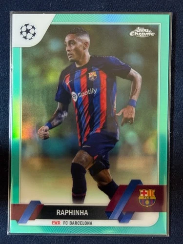 Raphinha 2022 Topps Chrome UEFA Aqua Refractor /199