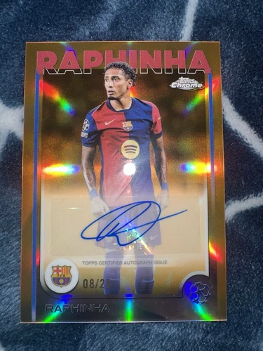 Raphinha 2024 Topps Chrome UEFA Orange /25