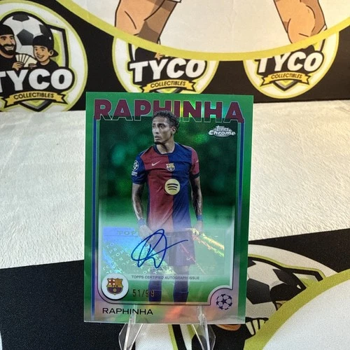 Raphinha 2024 Topps Cromo UCC Verdadero Verde /99
