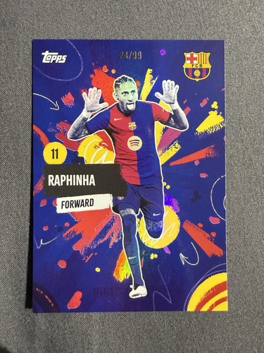 Raphinha 2024 Topps FC Barcelona Team Set Pink /99