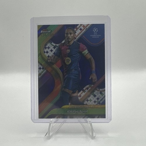 Raphinha 2024 Topps Finest Lava Purple Refractor /199