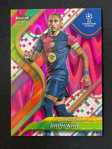 Raphinha 2024 Topps Finest Pink Raywave /250