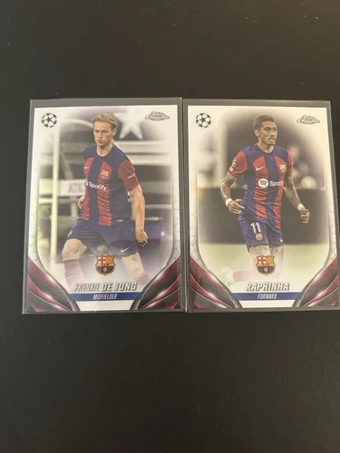 Raphinha & Frenkie de Jong 2023 Topps Chrome Refractor