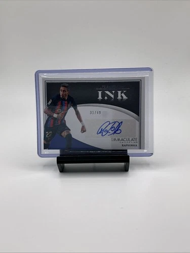 Raphinha 2023 Panini Immaculate Silver Ink /49