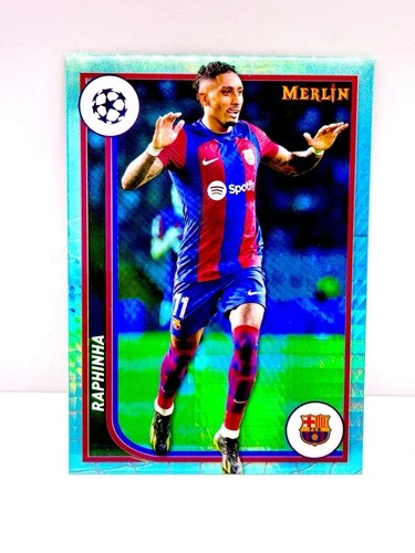 Raphinha 2023 Topps Merlin Chrome Aqua Prism Refractor