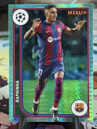 Raphinha 2023 Topps Merlin Chrome Aqua Prism Refractor