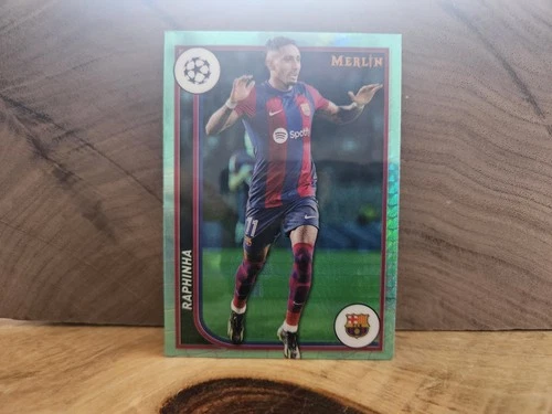 Raphinha 2024 Panini Merlin Chrome Aqua Prizm Refractor