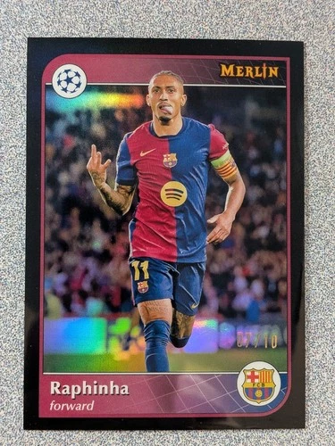 Raphinha 2024 Topps Merlin Chrome Black /10