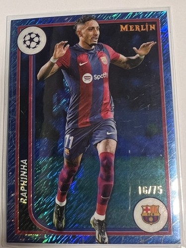 Raphinha 2023 Topps Merlin Chrome Blue Refractor /75