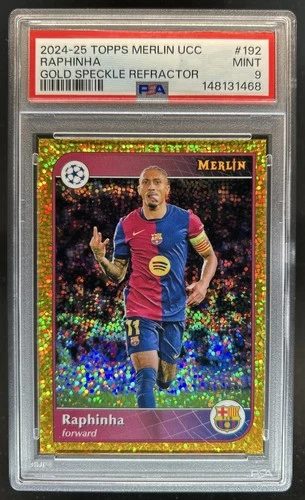 Raphinha 2024 Topps Merlin Chrome Gold Refractor /50