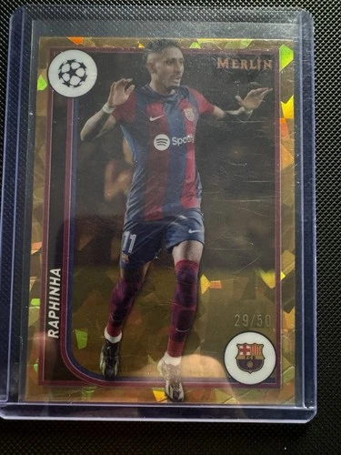Raphinha 2023 Topps Merlin Chrome Gold Refractor /50