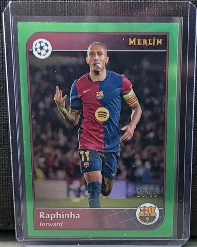 Raphinha 2024 Panini Merlin Chrome Green /99