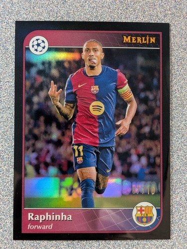 Raphinha 2024 Topps Merlin Chrome Negro /10