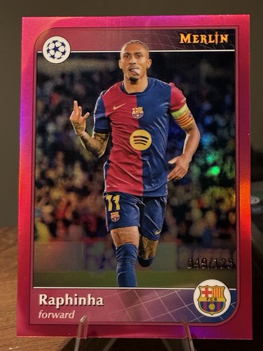 Raphinha 2024 Topps Merlin Chrome Pink /125