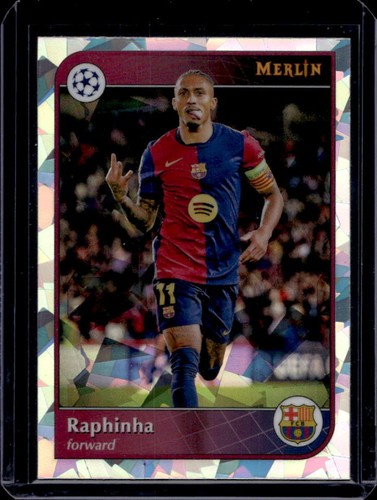 Raphinha 2024 Topps Merlin Chrome UEFA Atomic Refractor