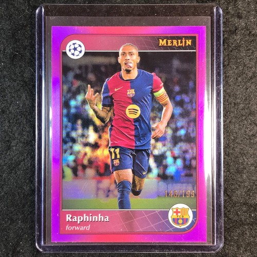 Raphinha 2024 Panini Merlin UEFA Club Comp Pink /199