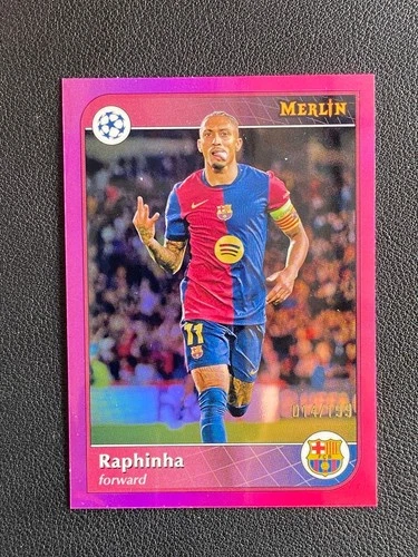 Raphinha 2024 Topps Merlin UEFA Club Competitions Pink /199