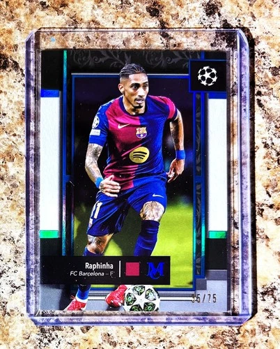 Raphinha 2024 Topps Museum Sapphire /75