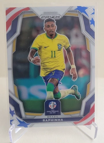 Raphinha 2024 Panini Prizm Copa America Stars & Stripes Prizm /24