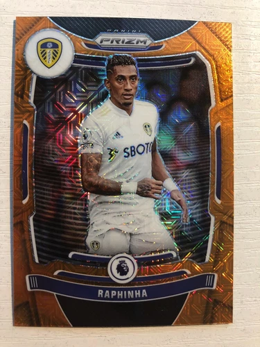 Raphinha 2021 Panini Prizm Premier League Orange Mojo