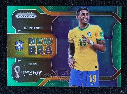 Raphinha 2022 Panini Prizm World Cup Green Prizm 3/5
